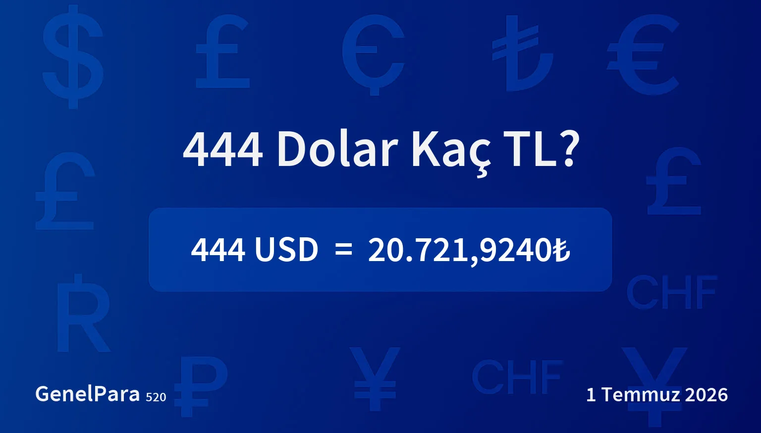 443.96 Dolar Kaç TL?