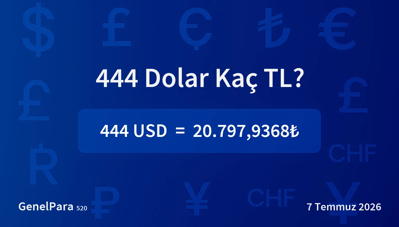 443.78 Dolar Kaç TL?