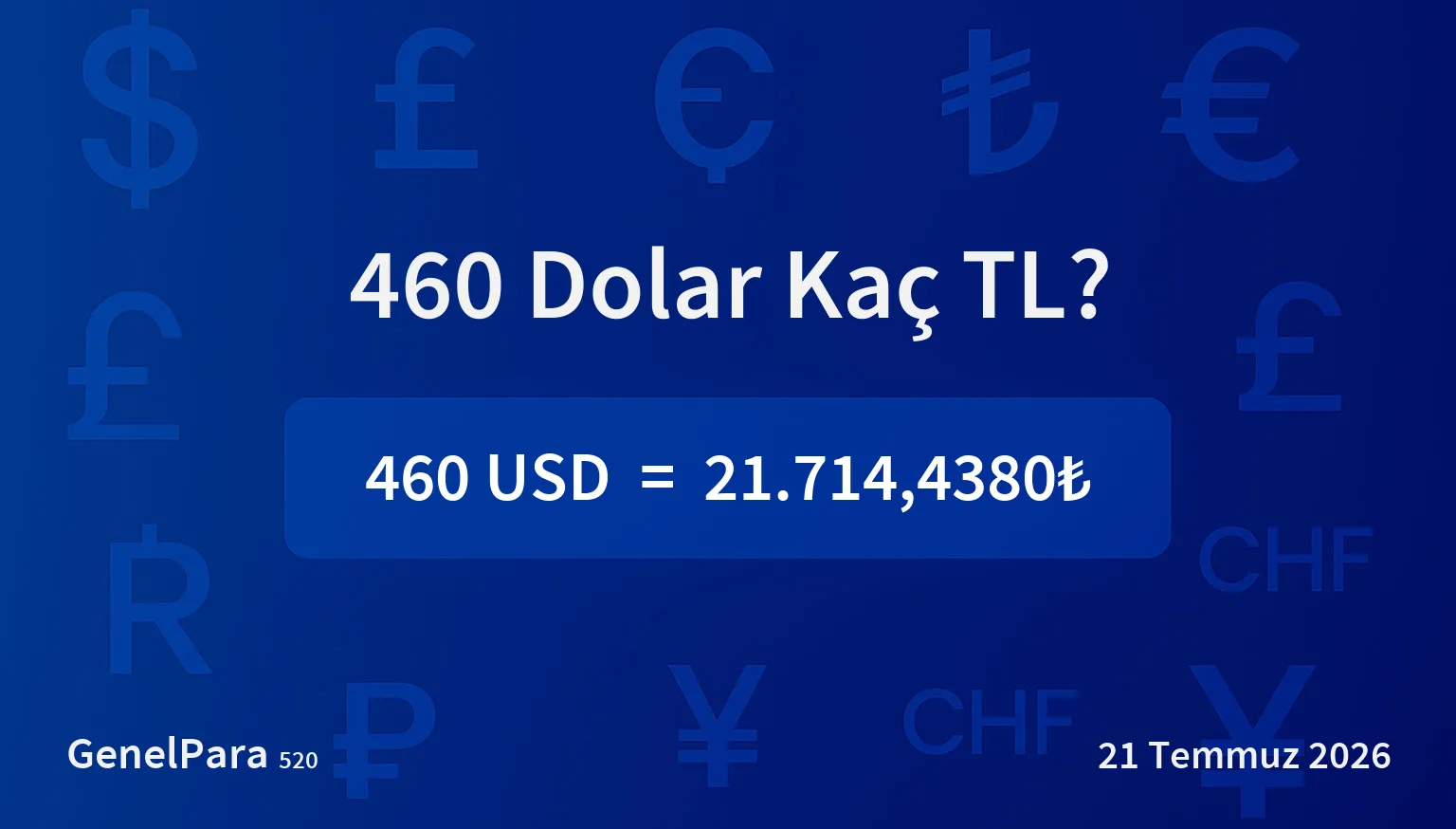 460.14 Dolar Kaç TL?
