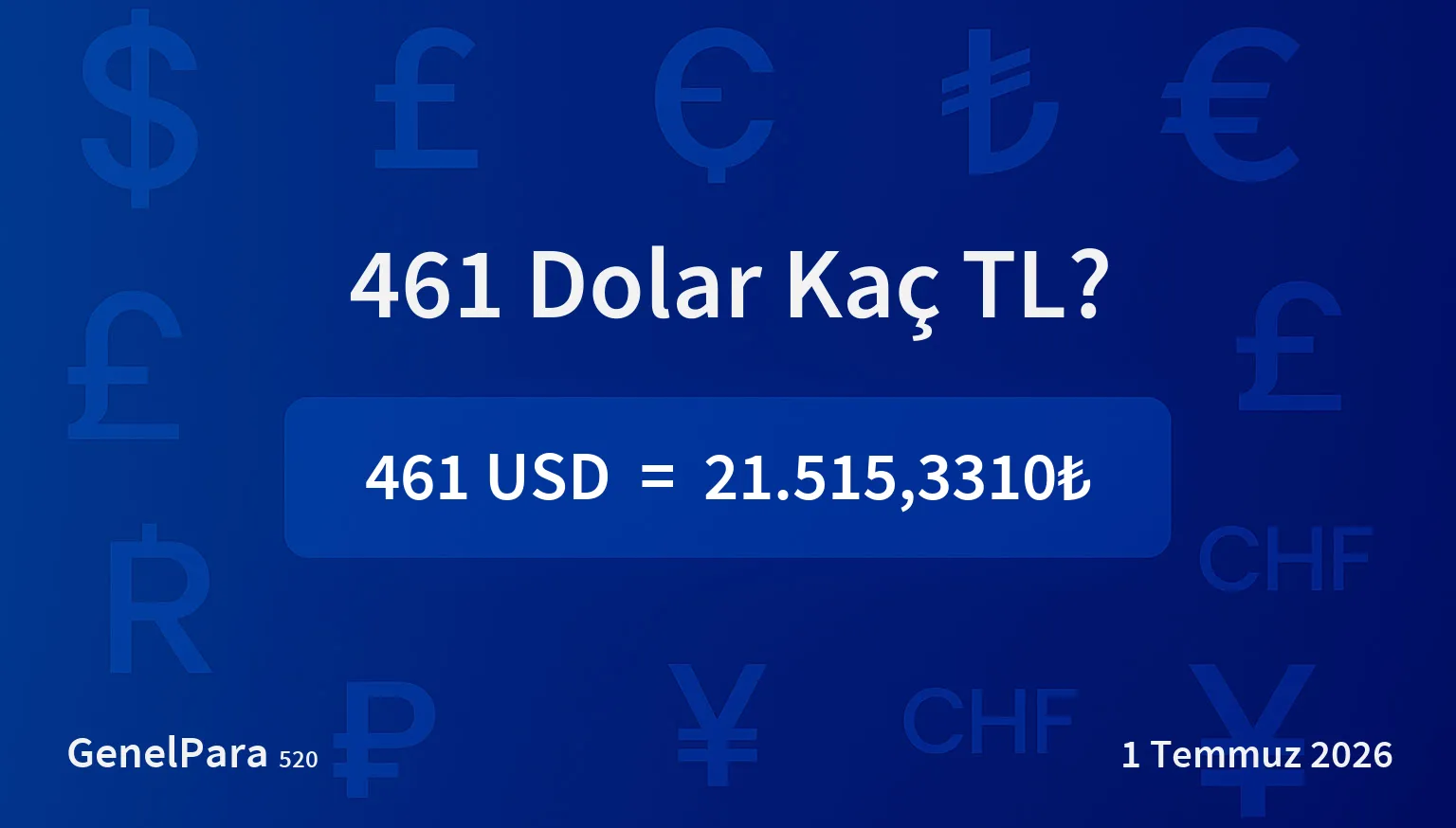 460.97 Dolar Kaç TL?