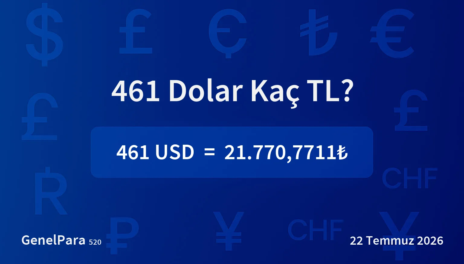 460.88 Dolar Kaç TL?