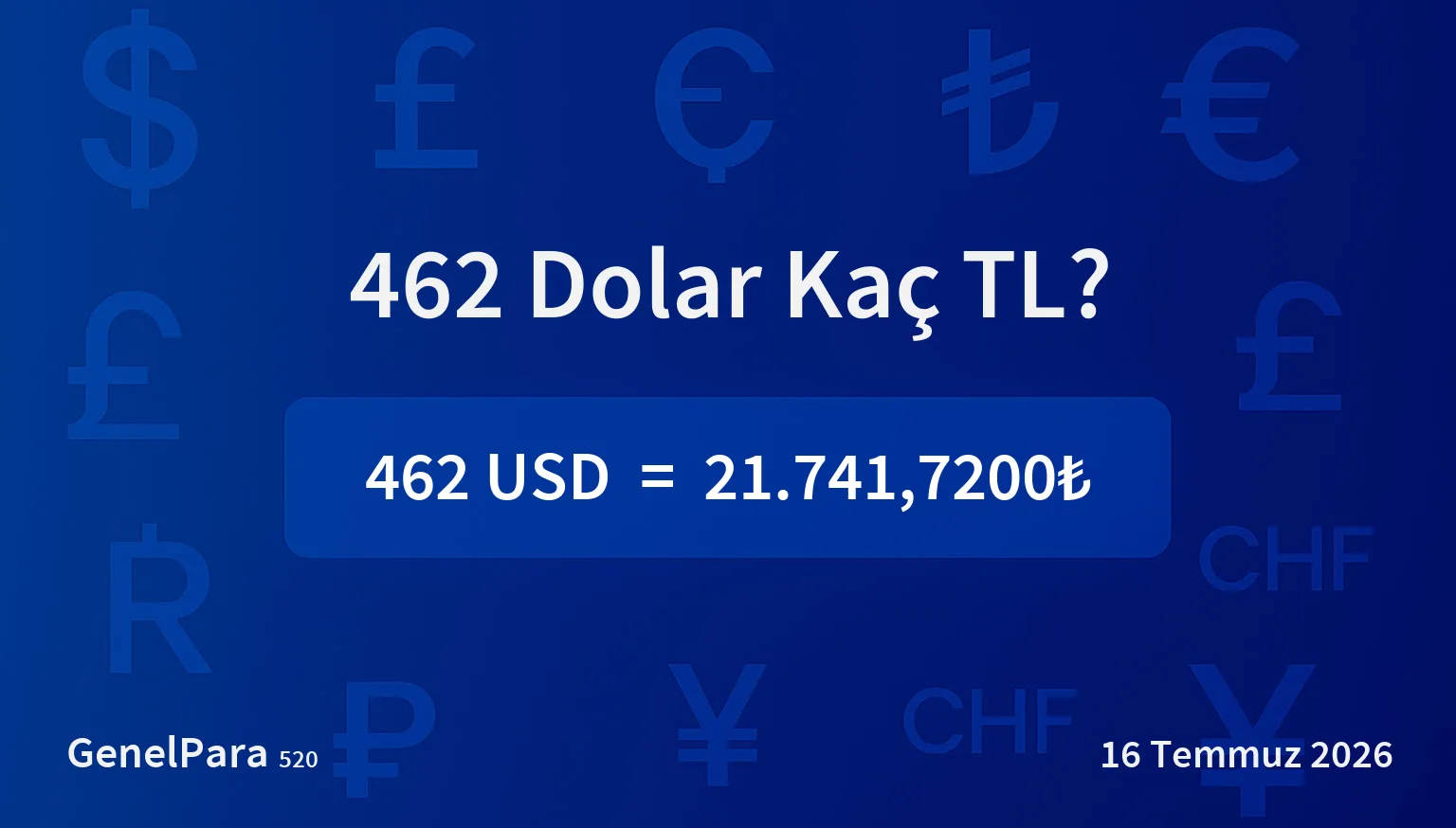 462.48 Dolar Kaç TL?