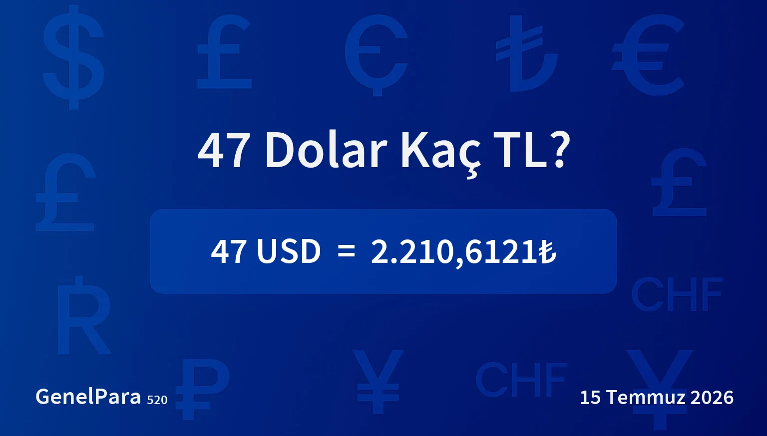 46.68 Dolar Kaç TL?