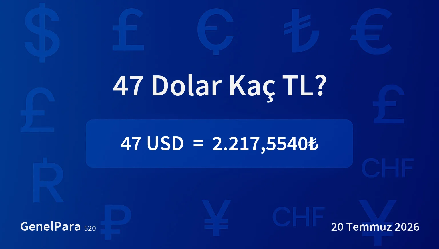 46.52 Dolar Kaç TL?
