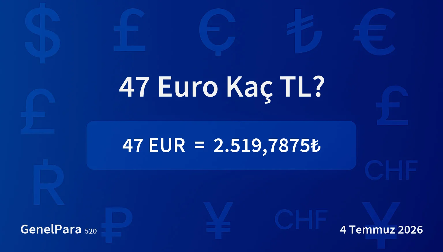 46.60 Euro Kaç TL?