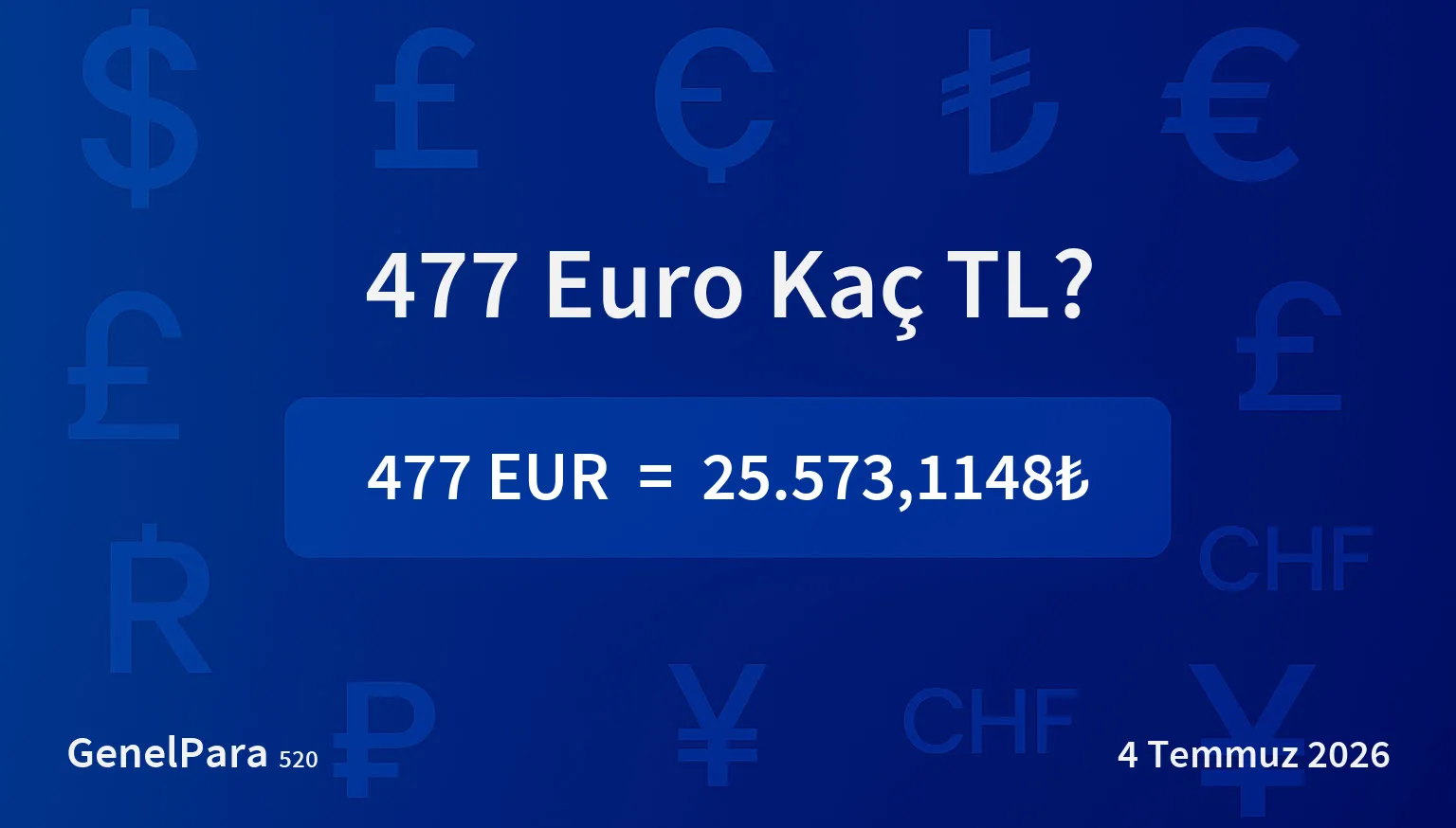 477 Euro Kaç TL?