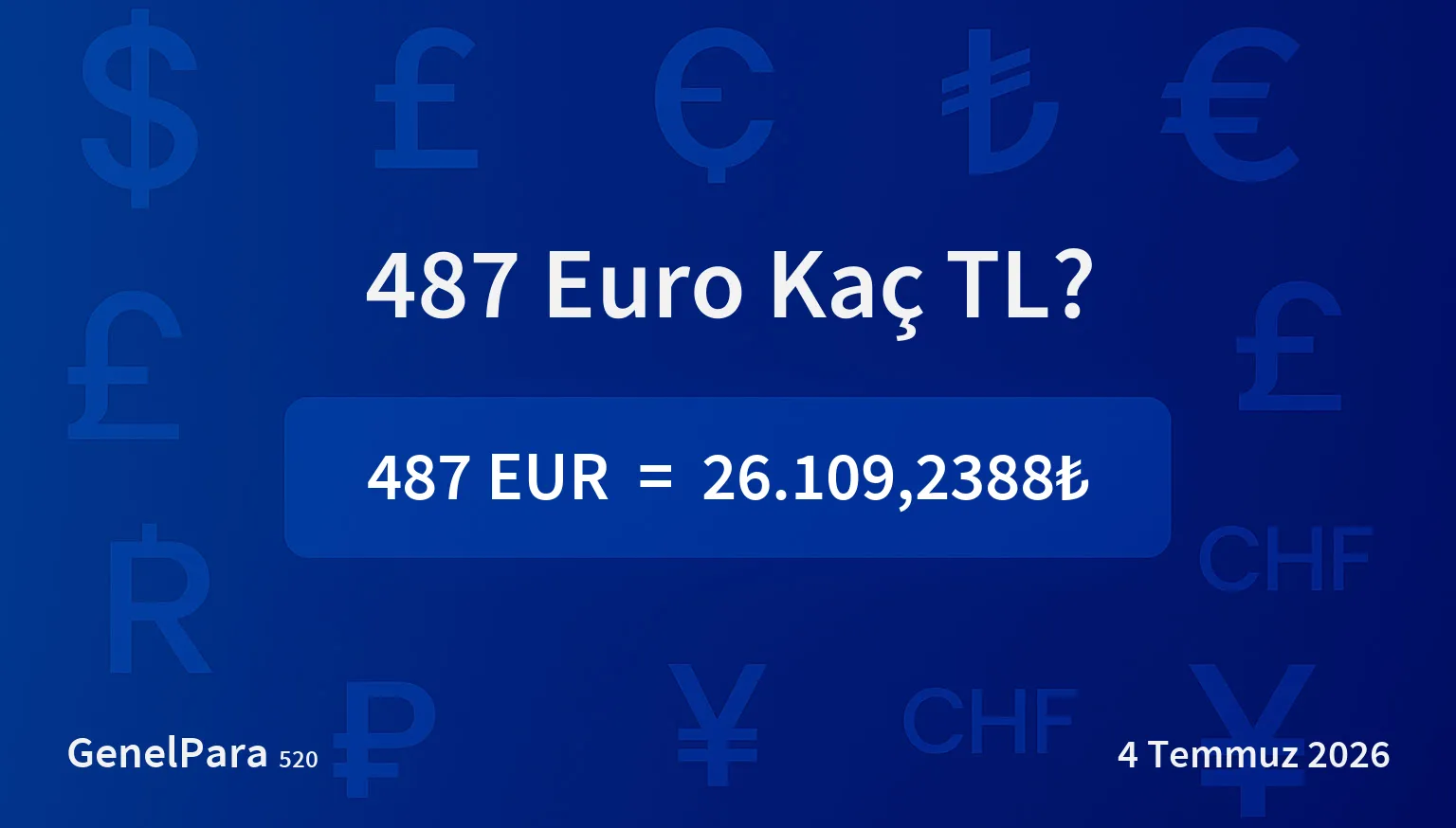 487.09 Euro Kaç TL?