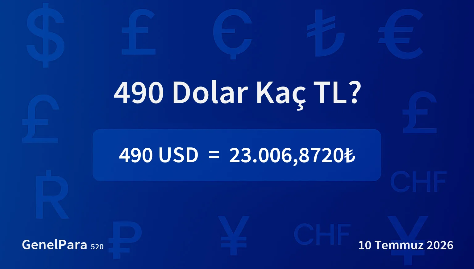 489.92 Dolar Kaç TL?