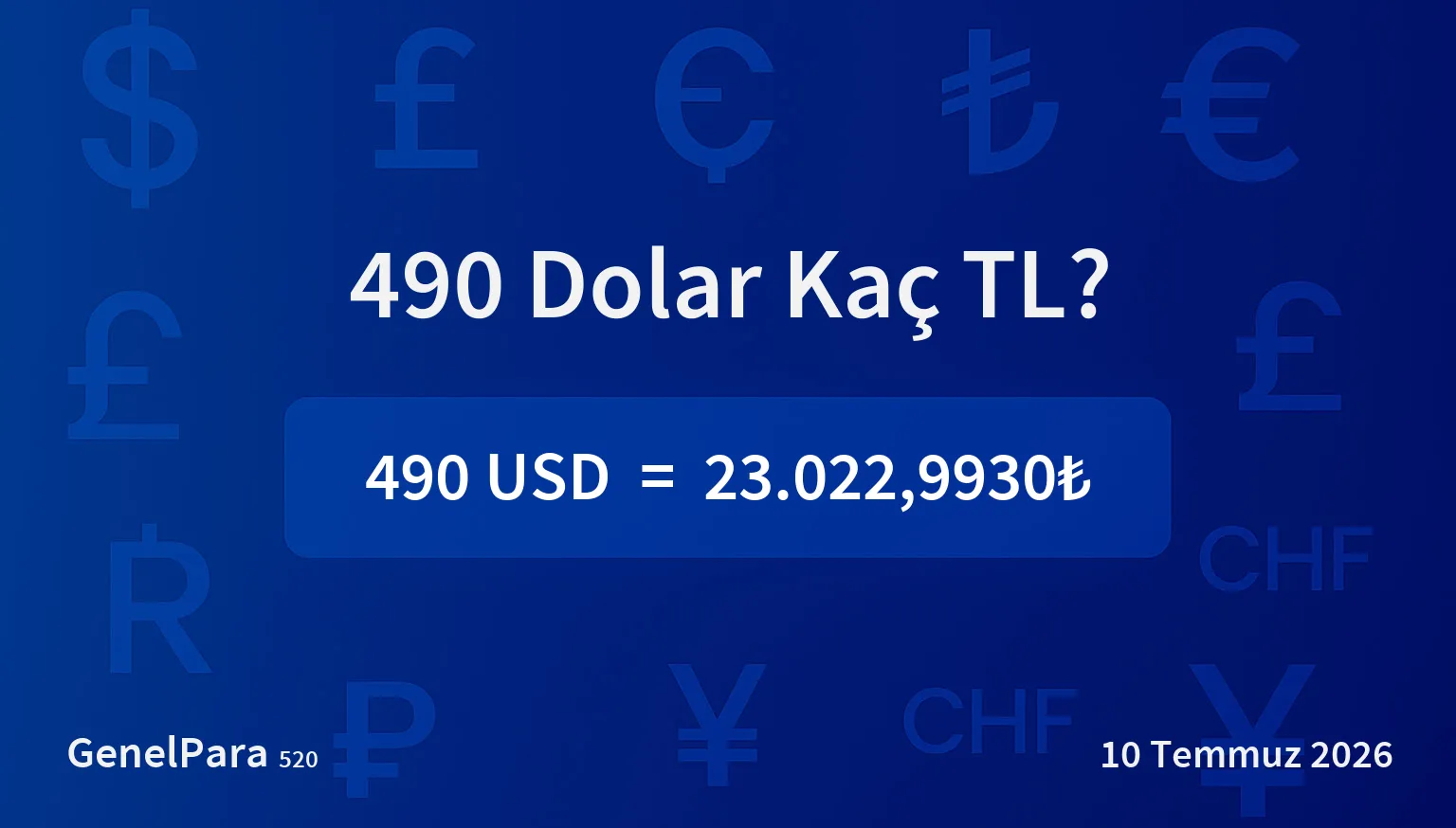 490.12 Dolar Kaç TL?