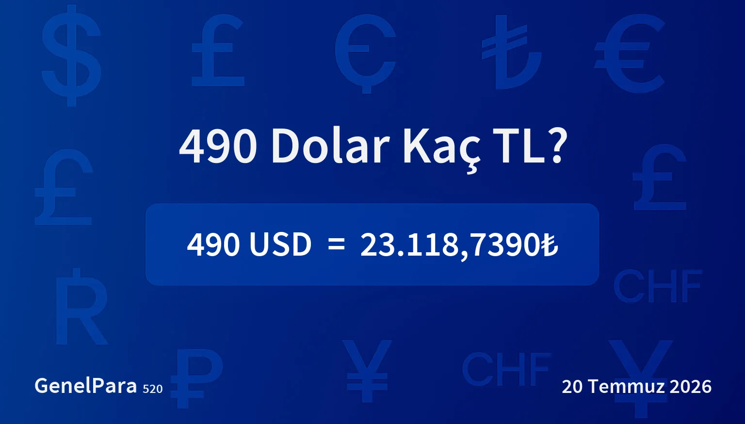 490.46 Dolar Kaç TL?