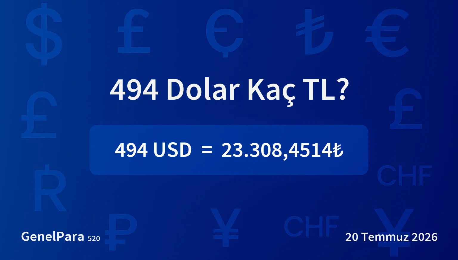 494.40 Dolar Kaç TL?