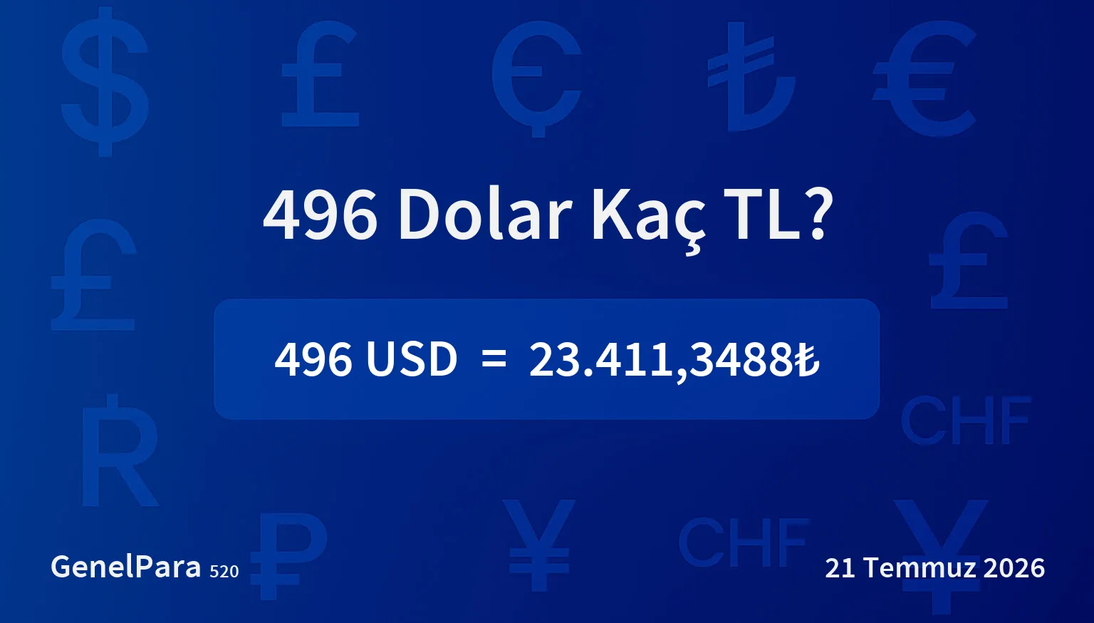 495.91 Dolar Kaç TL?