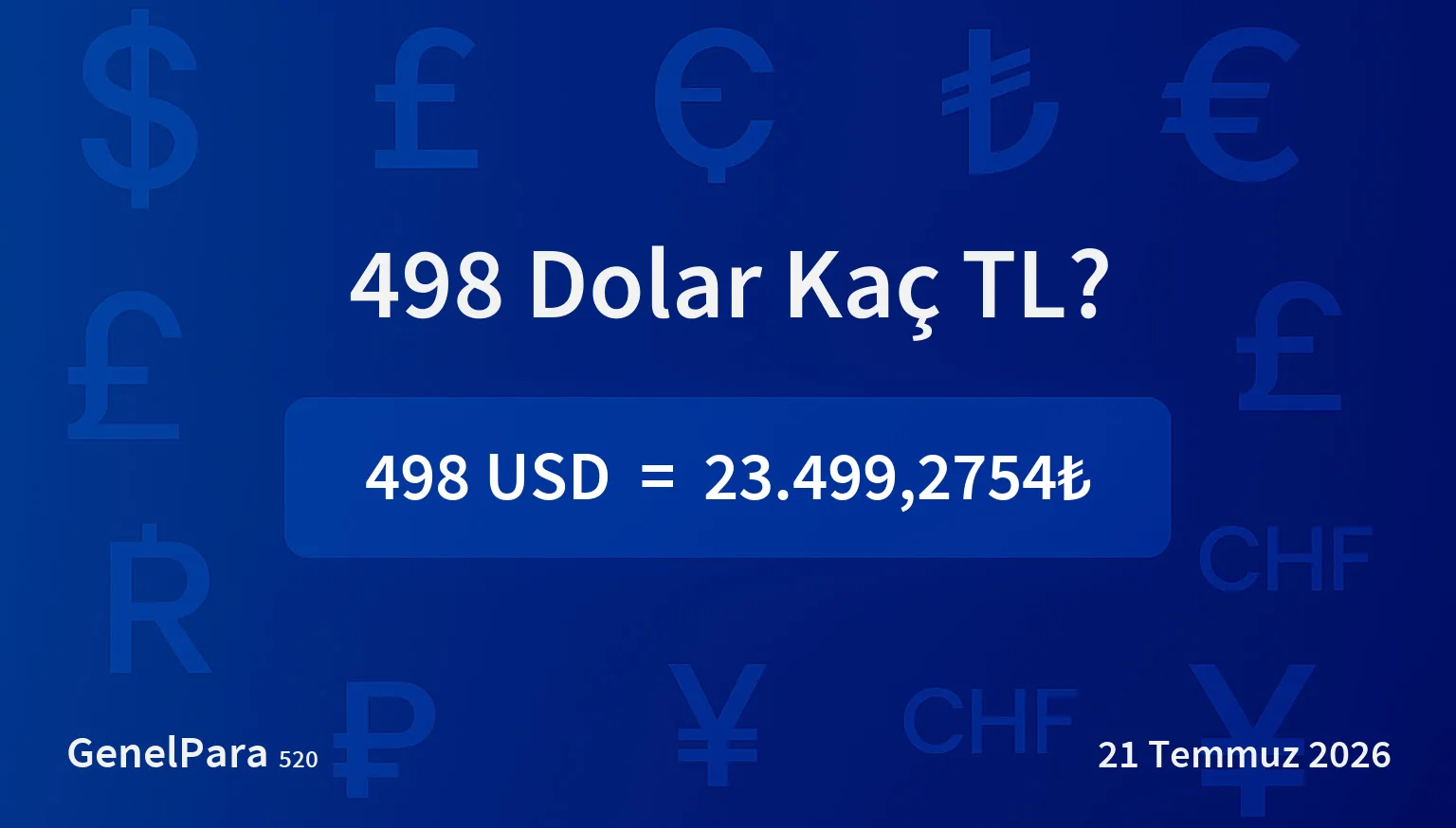 498.10 Dolar Kaç TL?