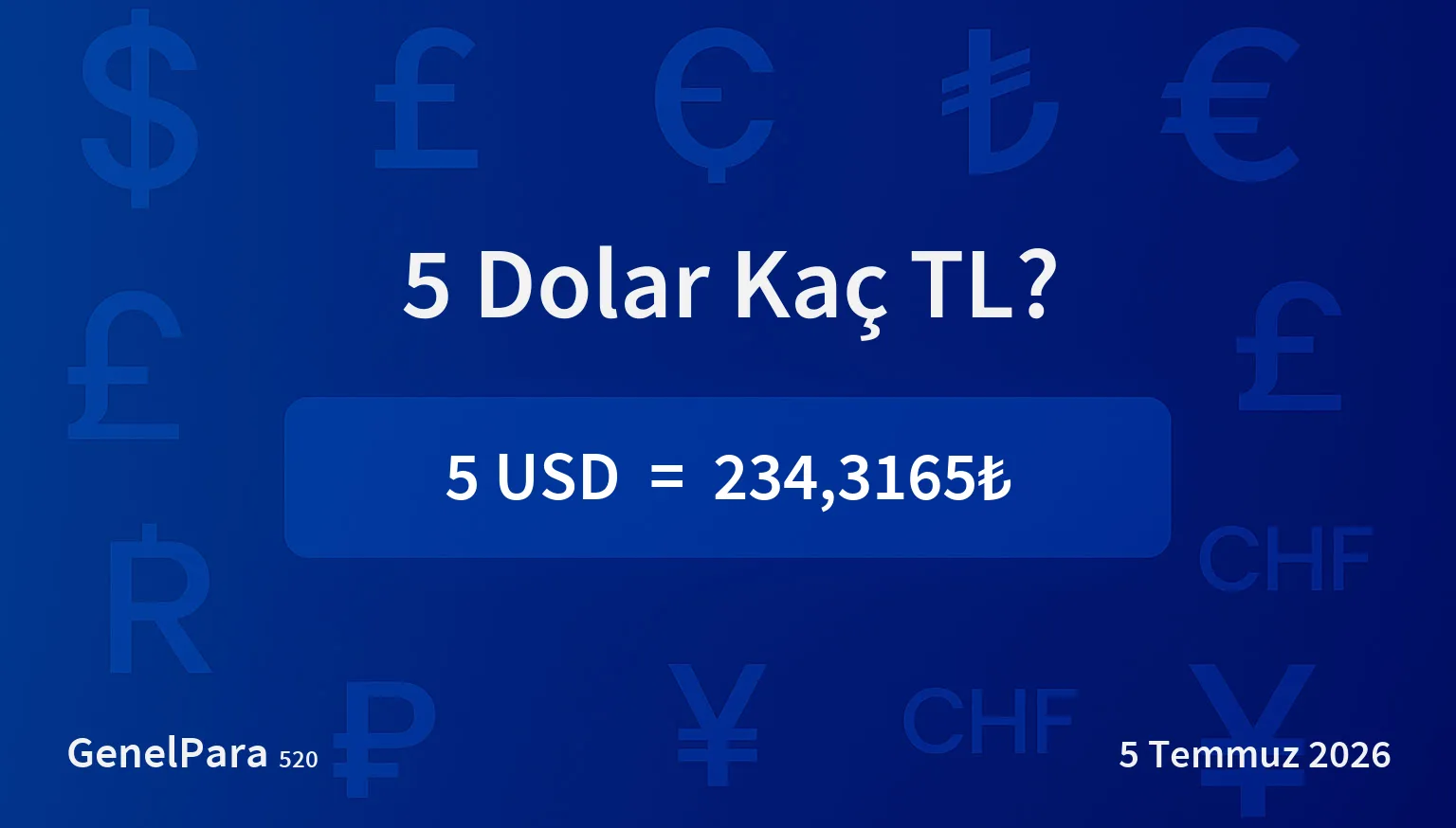 4.62 Dolar Kaç TL?