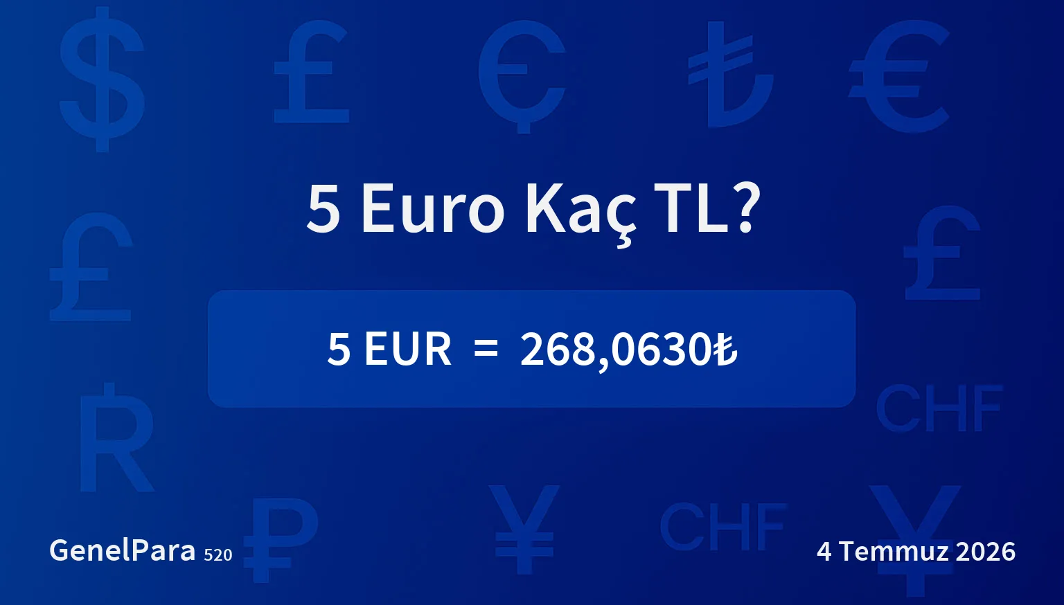 4.97 Euro Kaç TL?