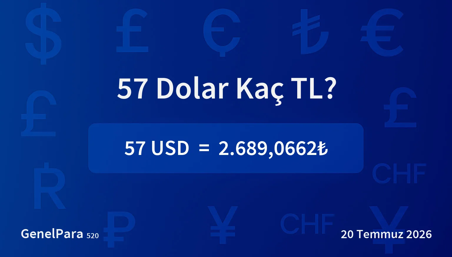 56.83 Dolar Kaç TL?