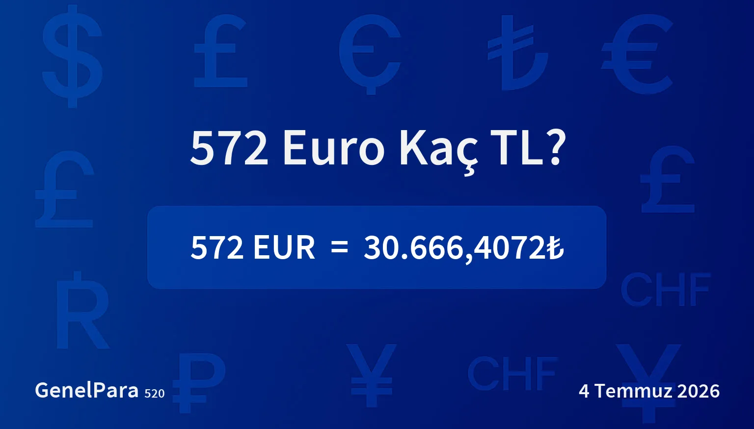 571.79 Euro Kaç TL?