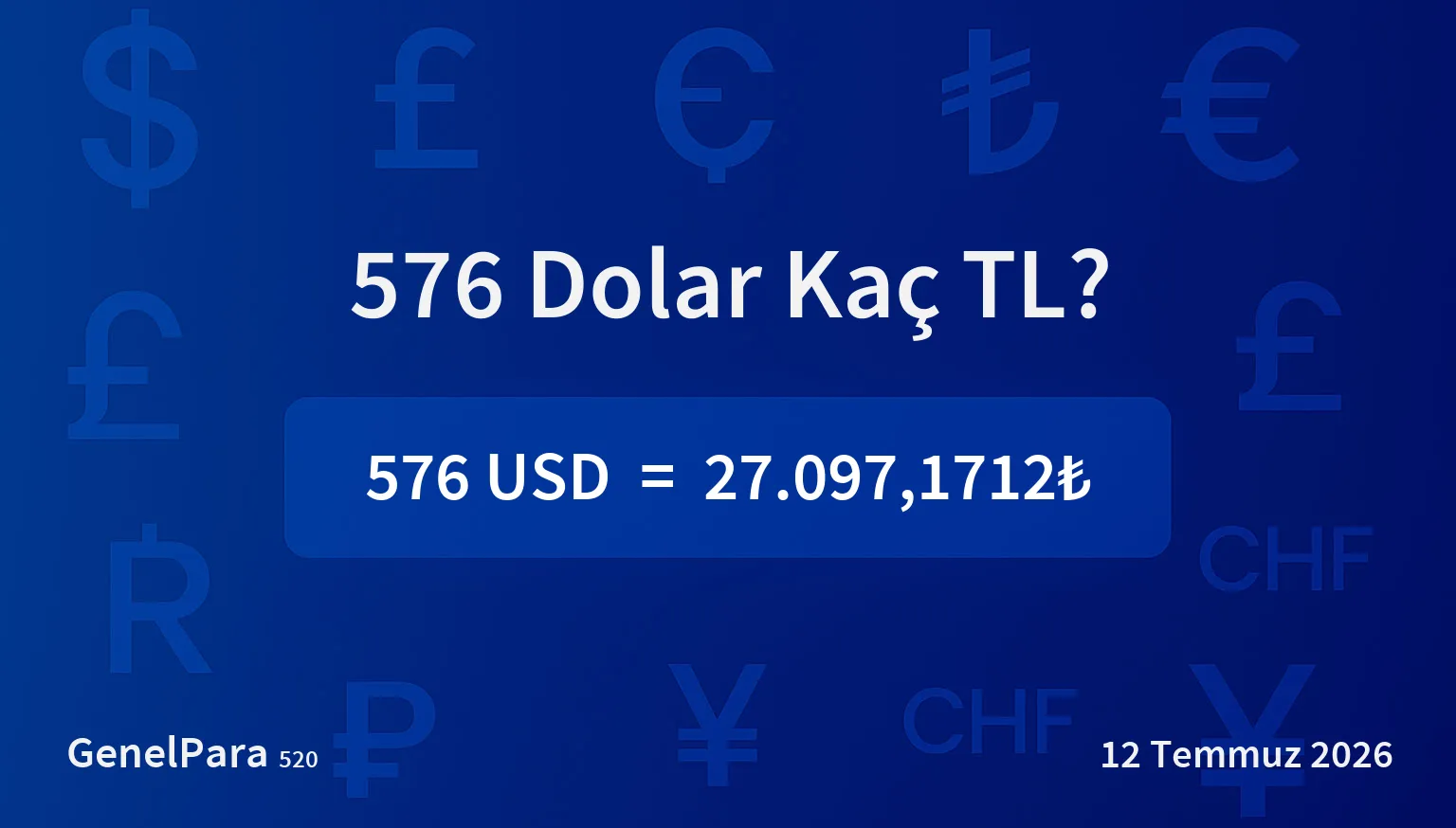 576 Dolar Kaç TL?