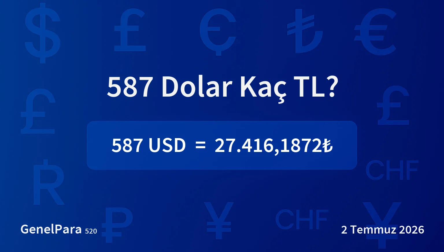 586.91 Dolar Kaç TL?
