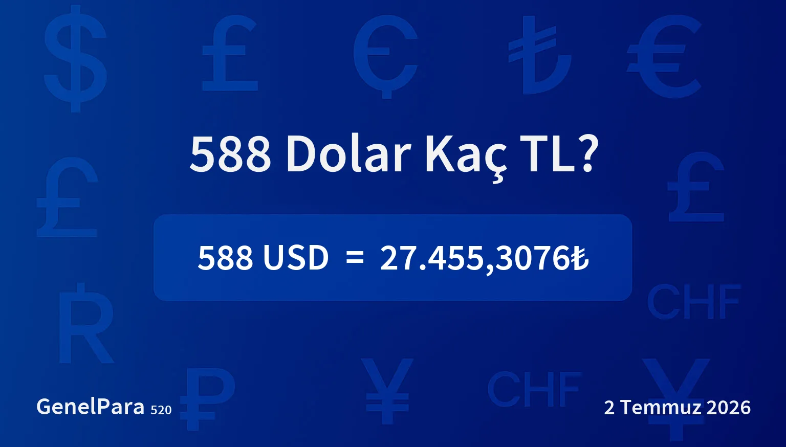 588.44 Dolar Kaç TL?