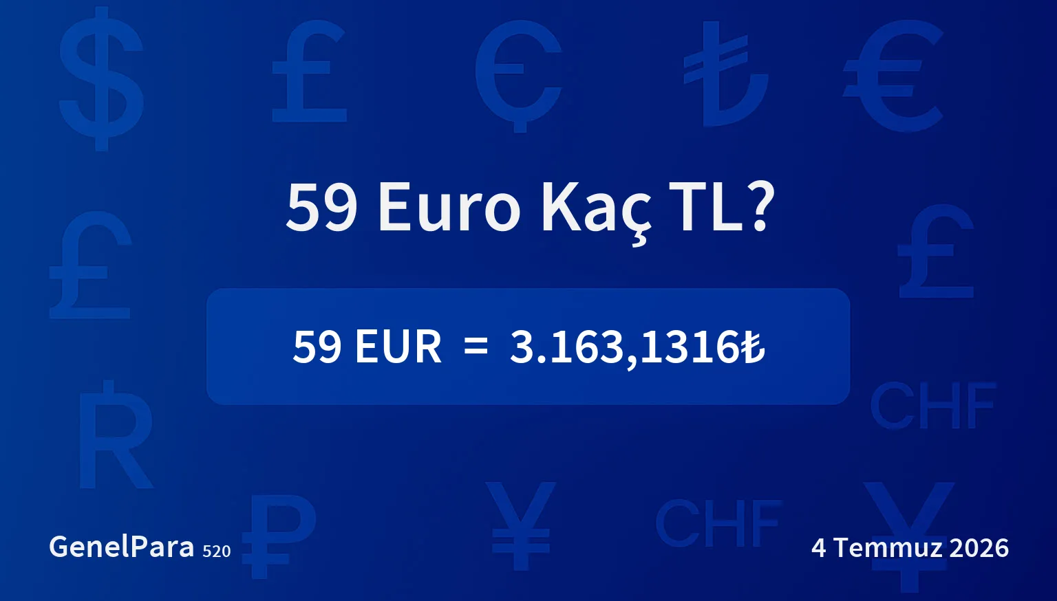 58.52 Euro Kaç TL?