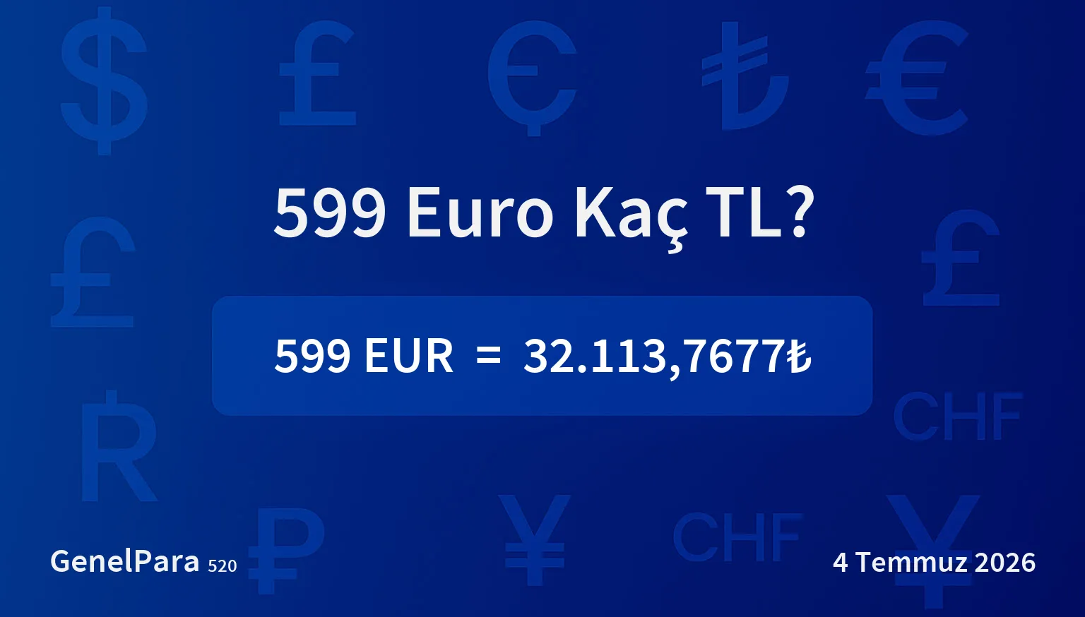 598.75 Euro Kaç TL?