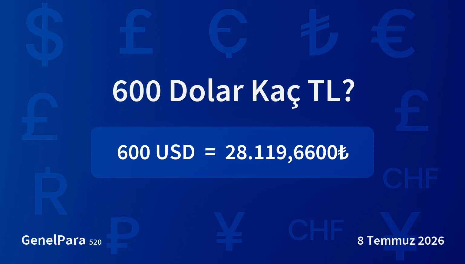 600.36 Dolar Kaç TL?