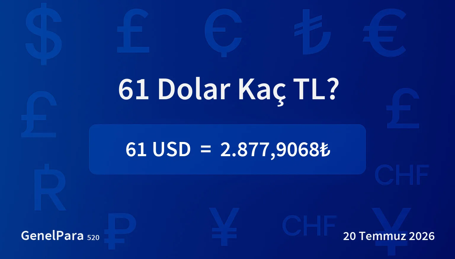 60.57 Dolar Kaç TL?