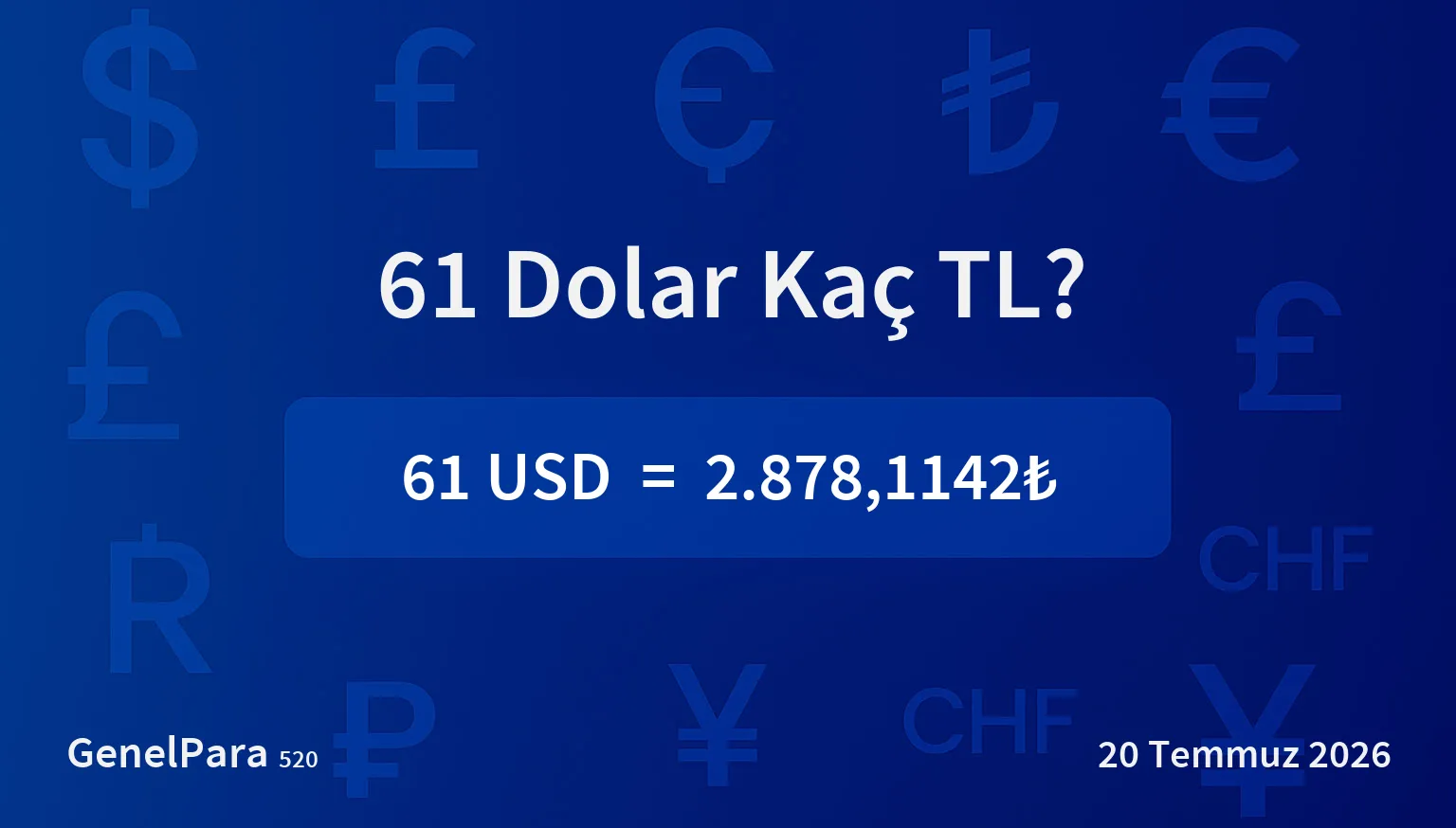 60.58 Dolar Kaç TL?