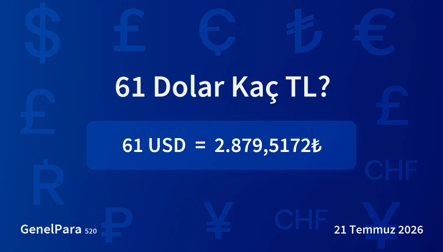 61.32 Dolar Kaç TL?