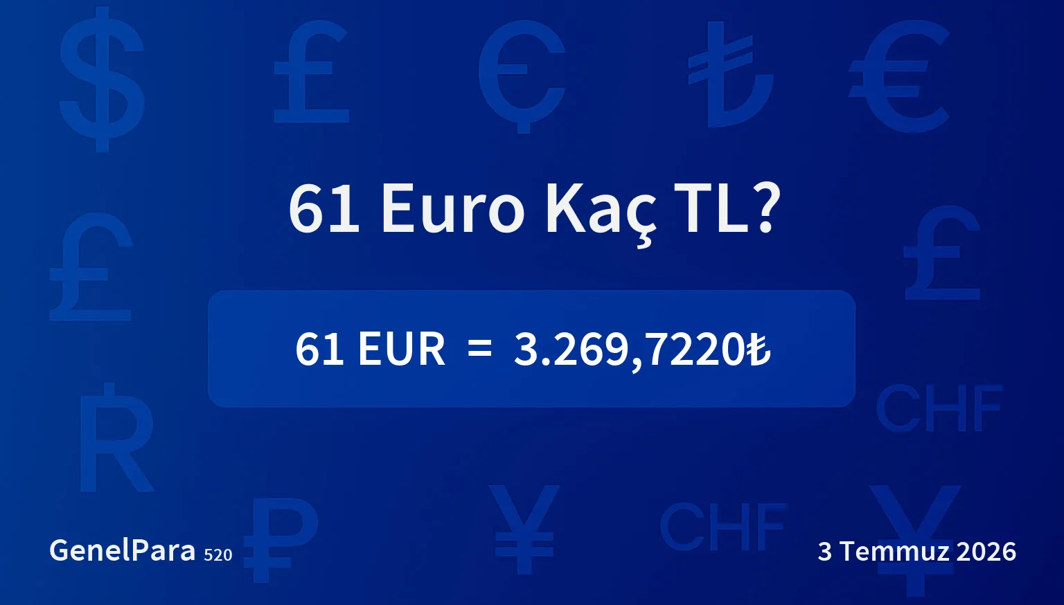 61.04 Euro Kaç TL?