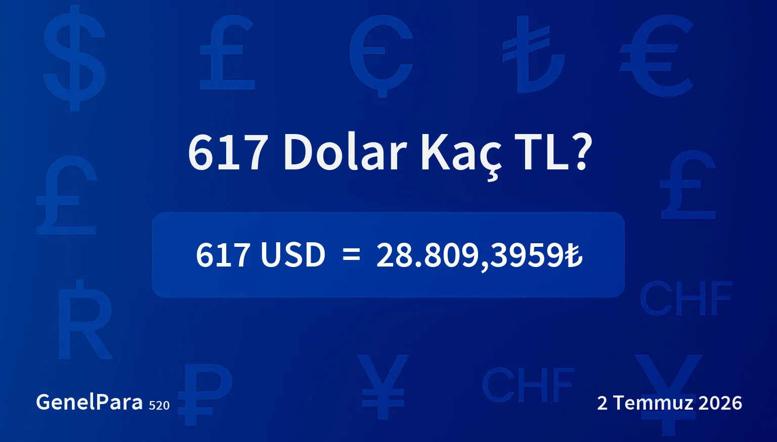 617.32 Dolar Kaç TL?