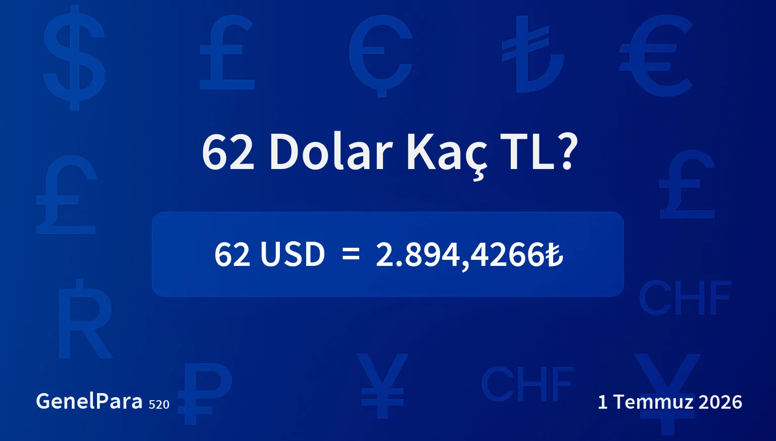 62 Dolar Kaç TL?