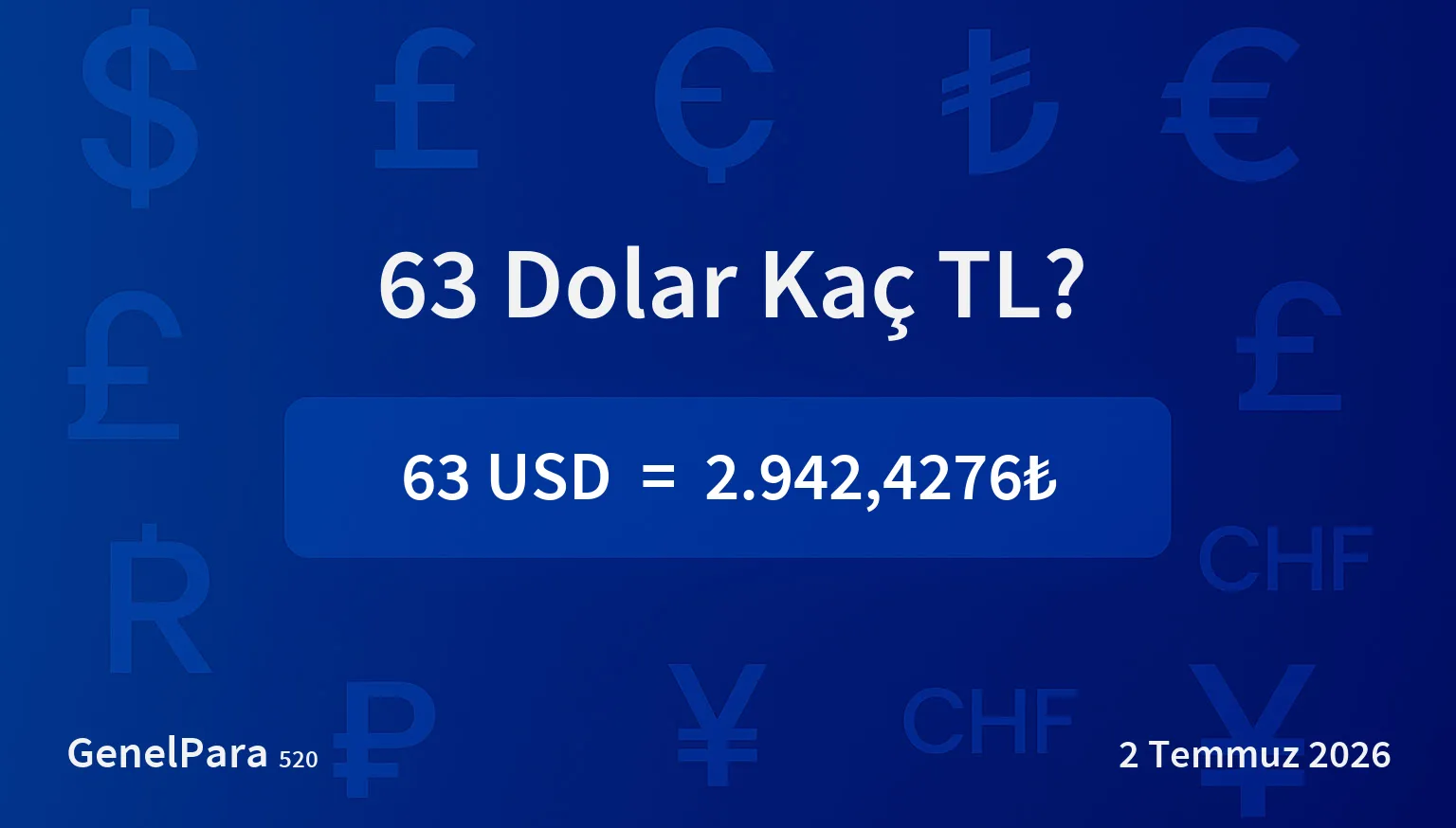 63 Dolar Kaç TL?