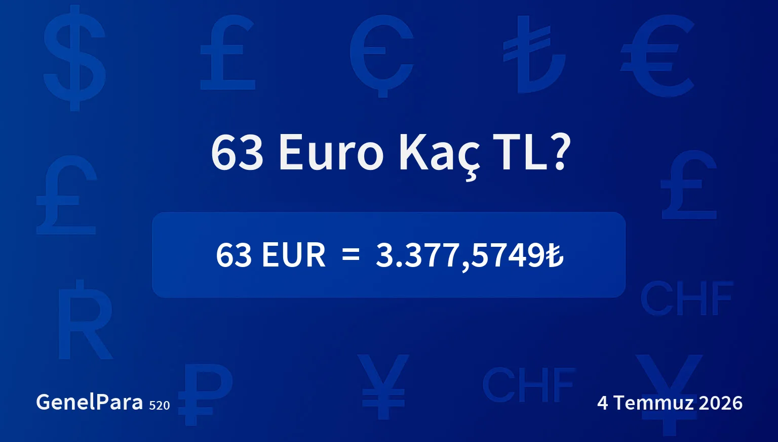 62.91 Euro Kaç TL?