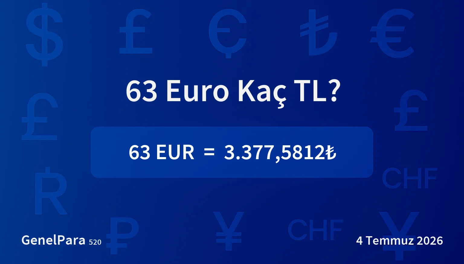 63.43 Euro Kaç TL?
