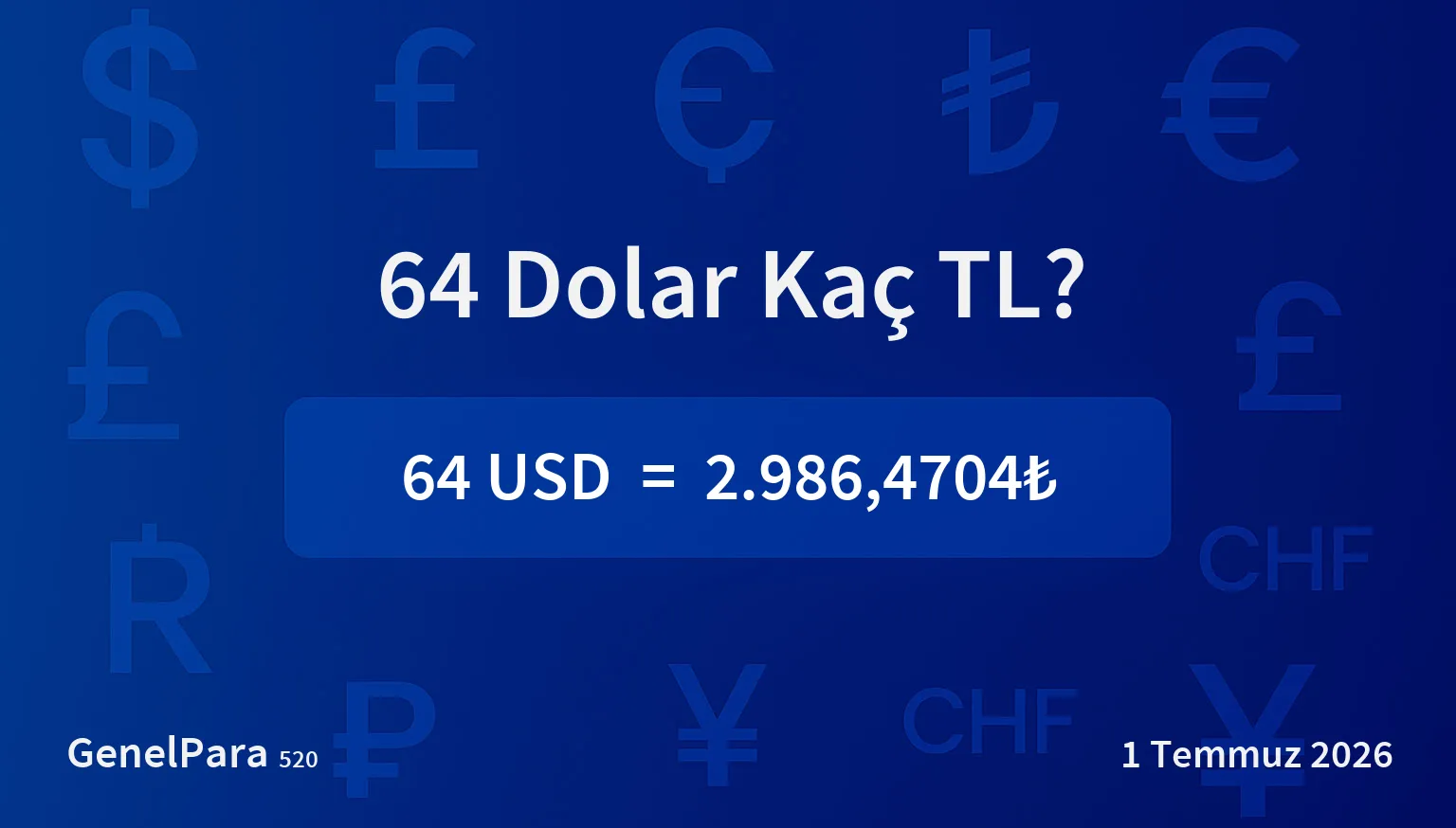 63.53 Dolar Kaç TL?