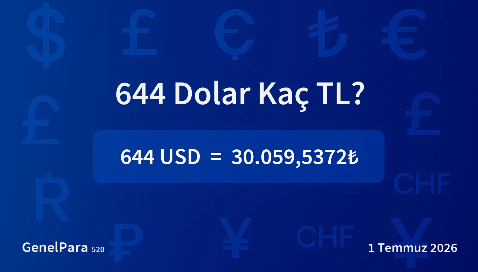644.10 Dolar Kaç TL?