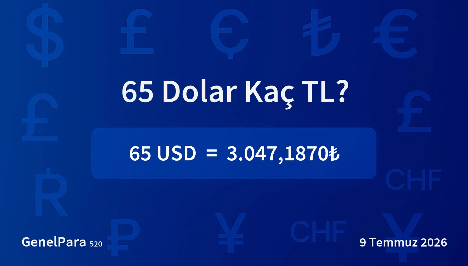 65.40 Dolar Kaç TL?