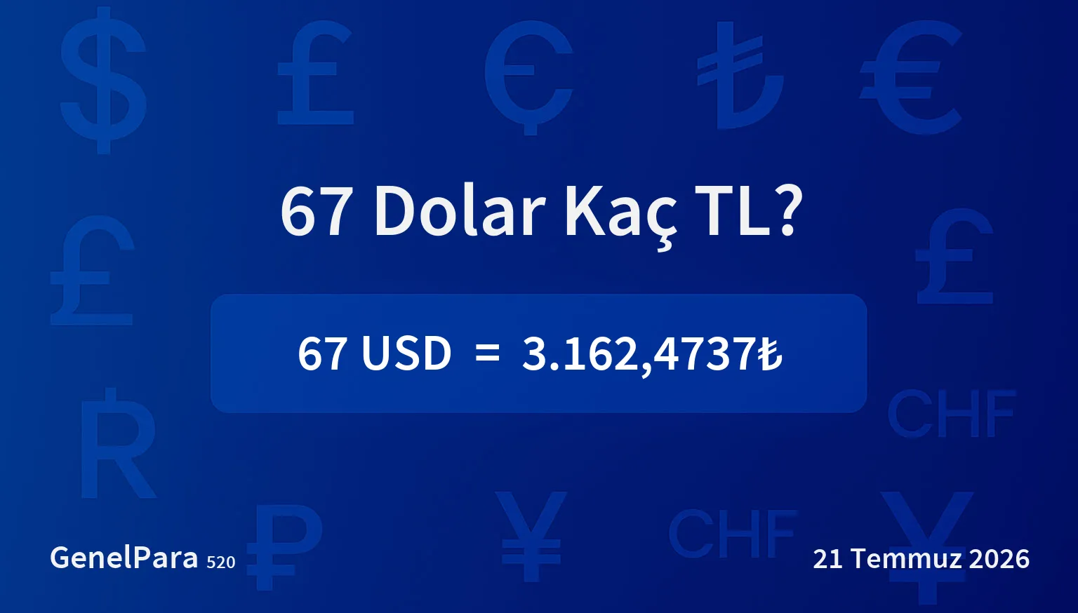 67.41 Dolar Kaç TL?