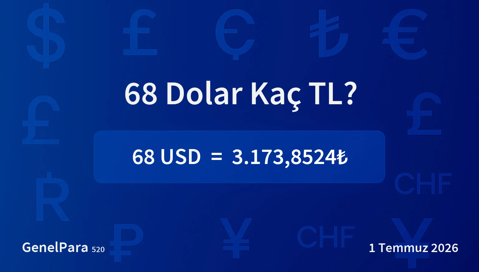 68 Dolar Kaç TL?