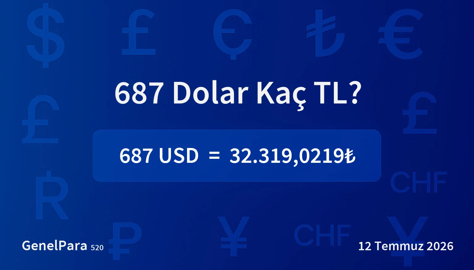 687.26 Dolar Kaç TL?