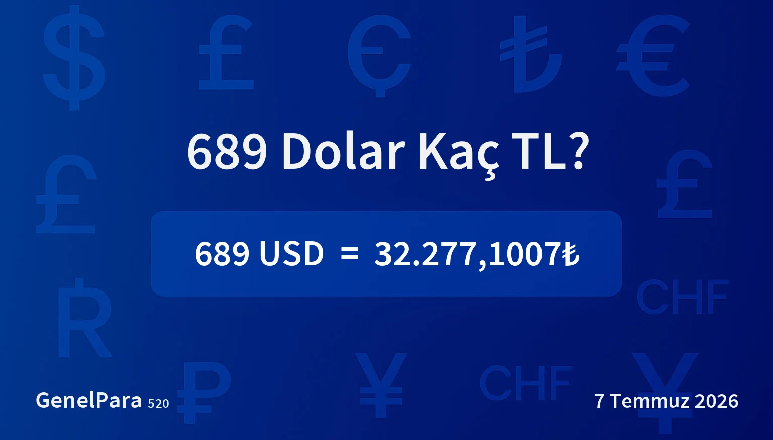 689.10 Dolar Kaç TL?