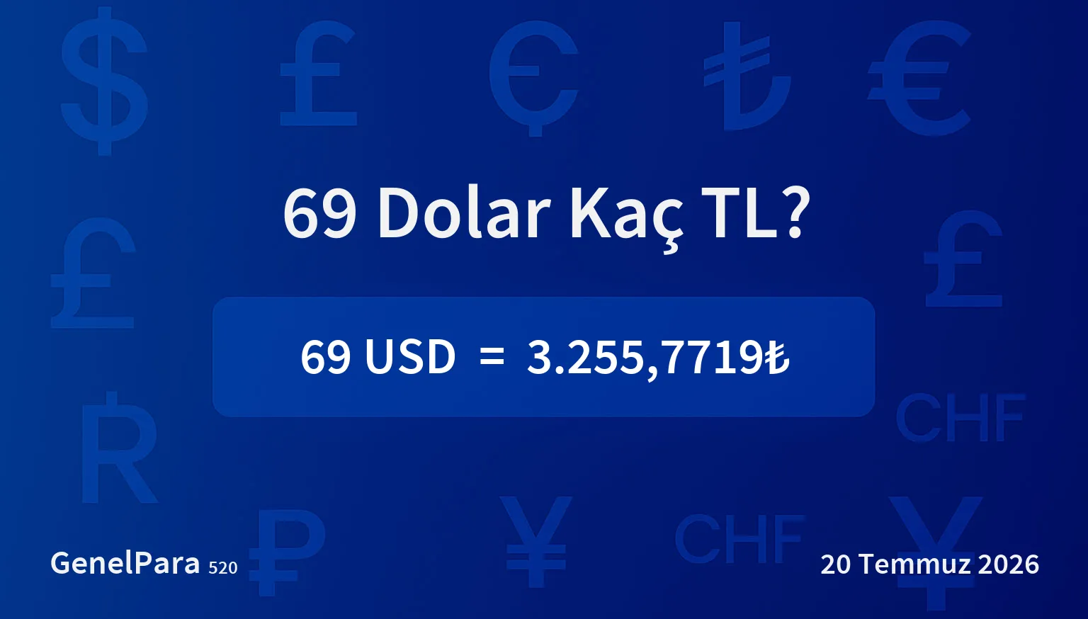 69.17 Dolar Kaç TL?