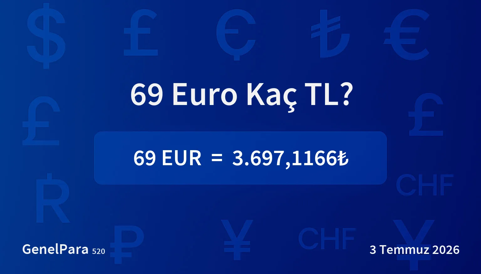 69 Euro Kaç TL?