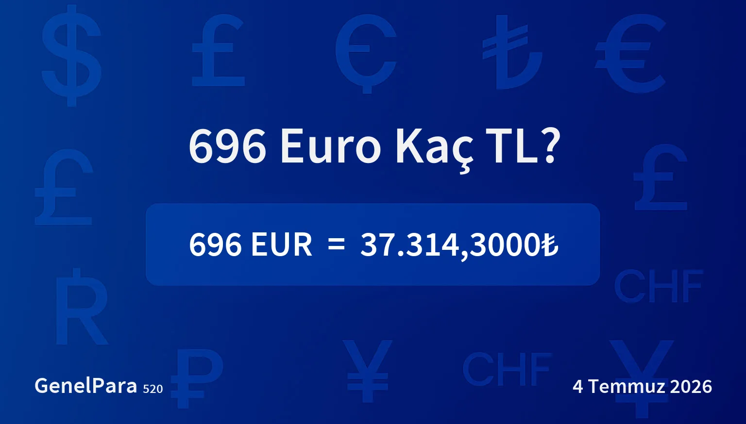 695.51 Euro Kaç TL?