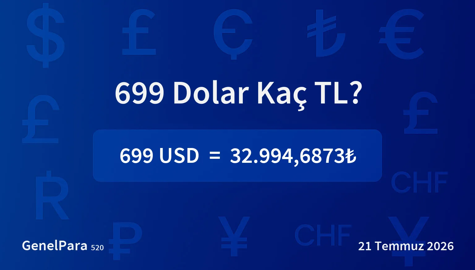 698.50 Dolar Kaç TL?