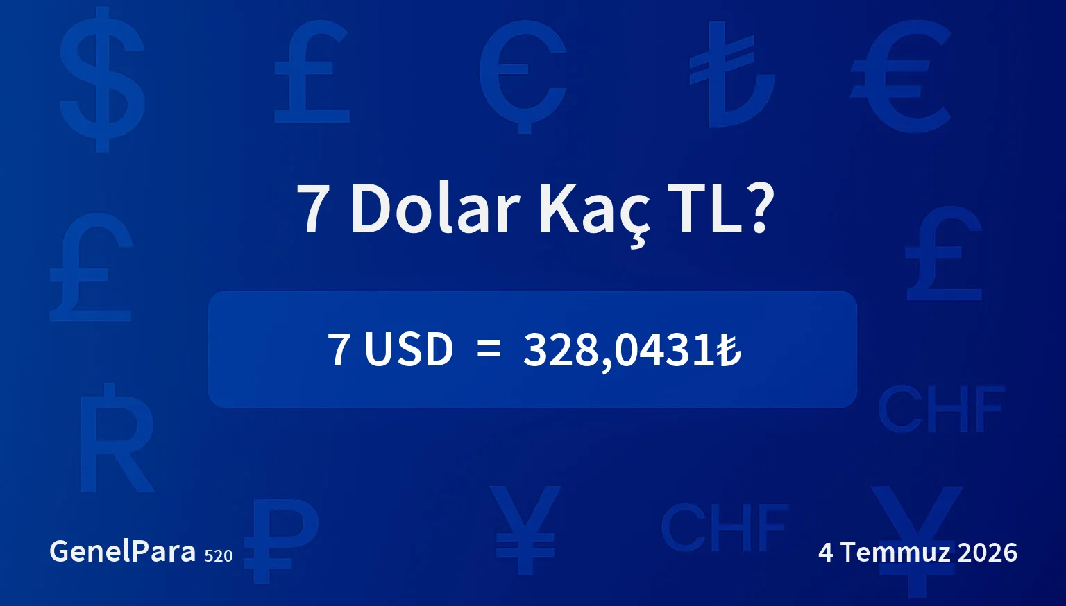 6.99 Dolar Kaç TL?