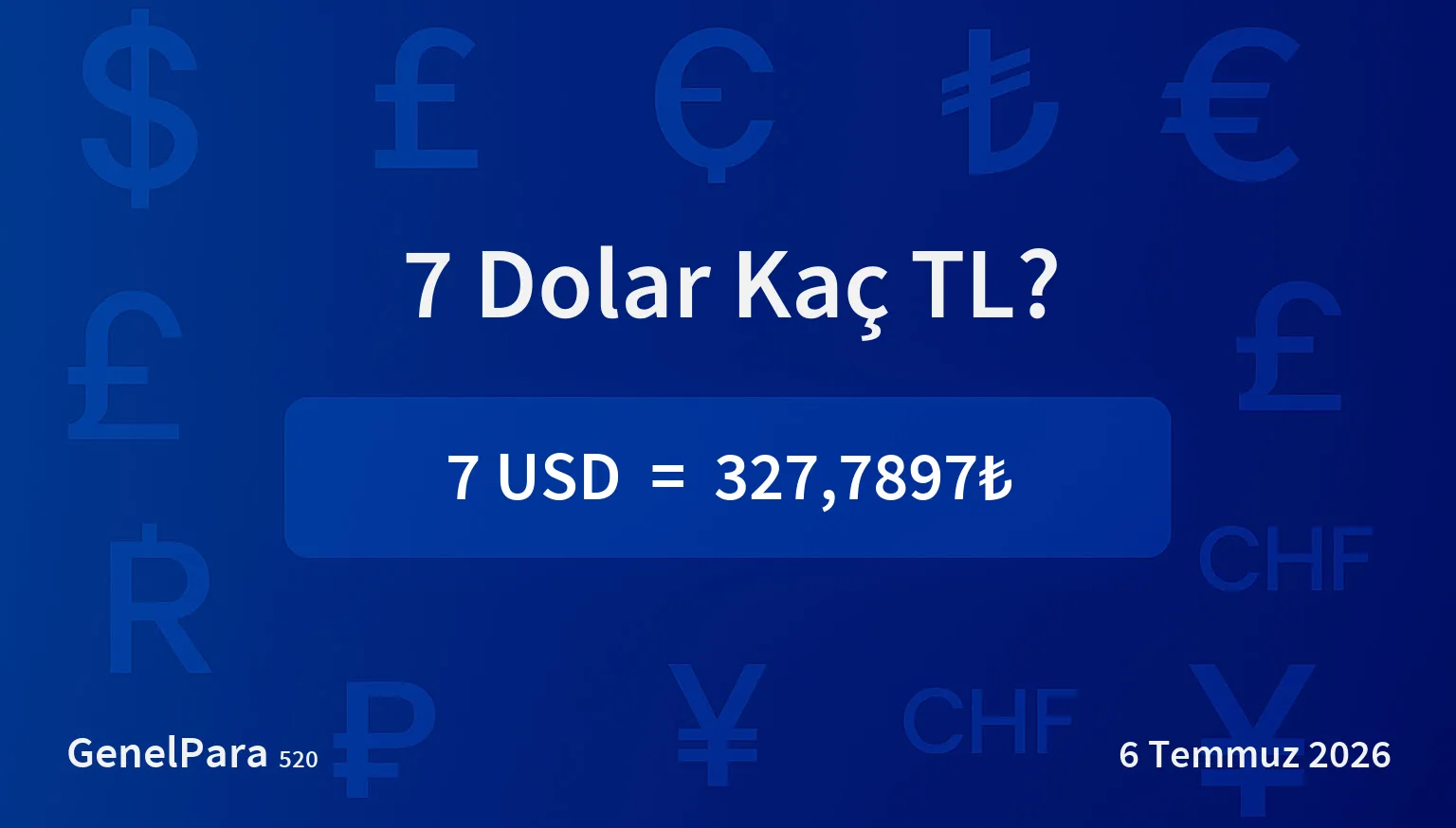 7.04 Dolar Kaç TL?