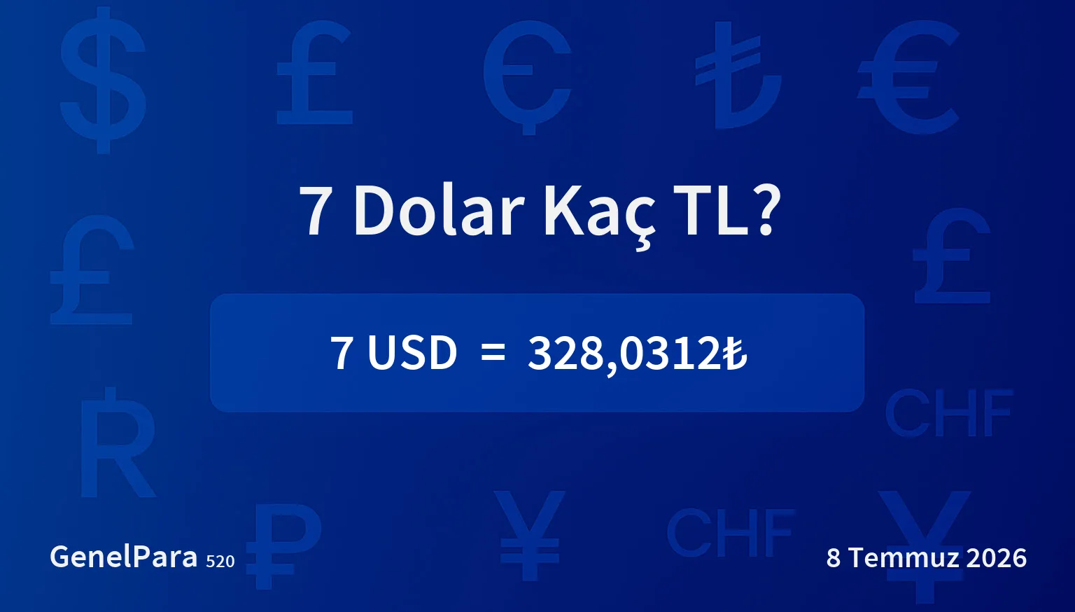 6.65 Dolar Kaç TL?
